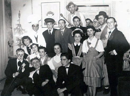 Grupo de Teatro de Manuel Muñoz en 1954